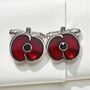 Personalised Remembrance Day Poppy Cufflinks, thumbnail 5 of 11