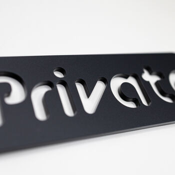 Modern Black Acrylic Private Door Sign, 4 of 12