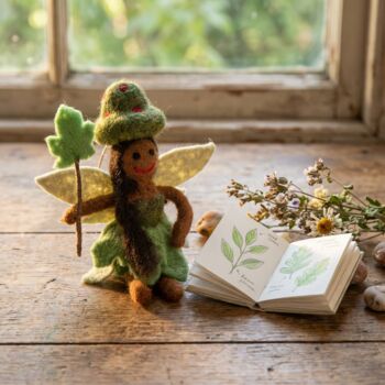 Handmade Felt Sage The Forest Fairy Hanging Decoration, 2 of 4