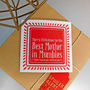 Personalised Best Mother In…Christmas Card, thumbnail 2 of 3