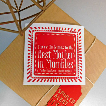 Personalised Best Mother In…Christmas Card, 2 of 3
