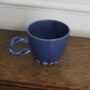 Ceramic Twisted Handle Mug In Navy Blue, thumbnail 2 of 3