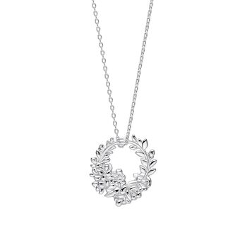 Sterling Silver Floral Bloom Pendant Necklace, 2 of 6