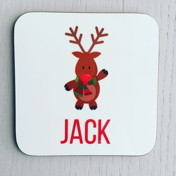Personalised Children's Christmas Coasters, 5 of 5