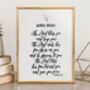 Personalised Bible Verse Blessing Print – Numbers Six:24–26, thumbnail 1 of 3