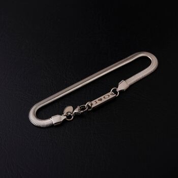 Mens Personalised Flat Snake Bracelet, 2 of 9