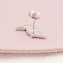 Sterling Silver Opal Kingfisher Bird Stud Earrings, thumbnail 5 of 11