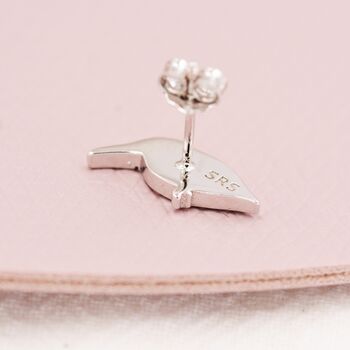 Sterling Silver Opal Kingfisher Bird Stud Earrings, 5 of 11
