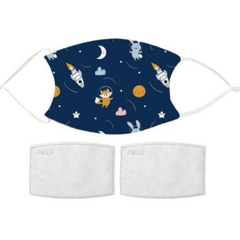Childs Astronaut Design Fabric Mask, 2 of 3