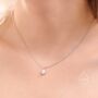 Sterling Silver 0.Eight Carat Moissanite Solitaire Pear Cut Pendant Necklace, thumbnail 6 of 12