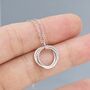 Three Interlocking Circles Pendant Necklace With Dotted, thumbnail 8 of 12