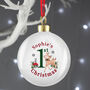 Personalised 1st Christmas Festive Bauble, thumbnail 2 of 2