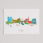 Durham Skyline Of Landmarks Travel Print, thumbnail 3 of 4