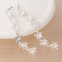 Silver Plated Crystal Star Drop Earrings, thumbnail 3 of 4
