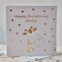 Christening Giraffe Gold Foil Personalised Card, thumbnail 2 of 3