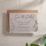 Wildflowers Vellum Save The Date Card, thumbnail 1 of 2