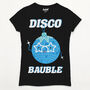 Disco Bauble Women's Christmas T Shirt, thumbnail 2 of 2