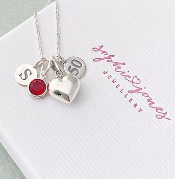 Personalised 50th Birthday Necklace With Heart, 2 of 6