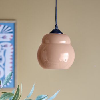 Pink Glass Pendant Light, 3 of 3