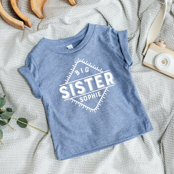 Personalised Baby Sibling T Shirt Set, 3 of 8
