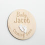 Baby Name Feet Plaque Coming Soon Sign Acrylic, thumbnail 3 of 12