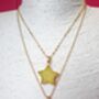 Lemon Yellow Star Druzy Gemstone Gold Plated Necklace, thumbnail 6 of 6