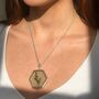 Hexagon Beehive Locket Necklace To Remember A Loved One, thumbnail 6 of 12