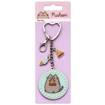 Pusheen The Cat Pizza Keyring With Mini Charms, 5 of 5