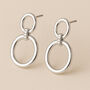 Large Sterling Silver Linked Hoop Earrings, thumbnail 1 of 6