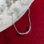 925 Silver Pink Silver Round Ball Thin Payal Anklet, thumbnail 5 of 5