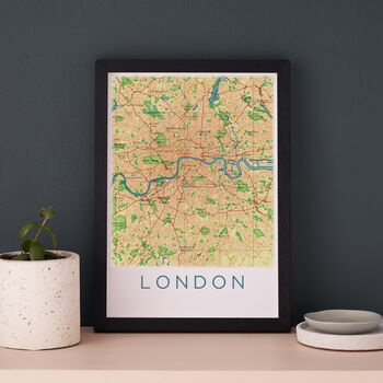 Framed And Personalised London Map Print, 2 of 4