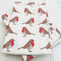 Christmas Robins Organic Cotton Tea Towel, thumbnail 3 of 5