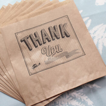 Kraft 'Thank You Very Much' Set Of 10 Single Bags, 2 of 3