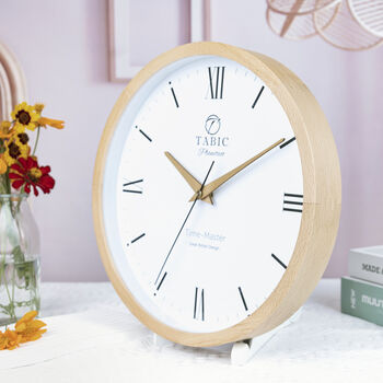 Tabic Planeteco Time Master Elegant Roman Numeral Wall Clock, 7 of 12