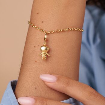 Astronaut Charm Necklace, Sterling Silver Or Gold Plated, 11 of 11