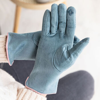 Pastel Suede Gloves, 5 of 9