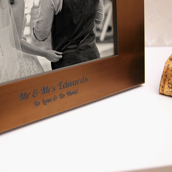 Personalised 8th Bronze Wedding Anniversary Photo Frame, 2 of 3