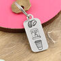 Coffee Lover Gift Pewter Story Keyring, thumbnail 2 of 7