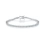 Sterling Silver 2mm Fine Tennis Bracelet, thumbnail 3 of 3