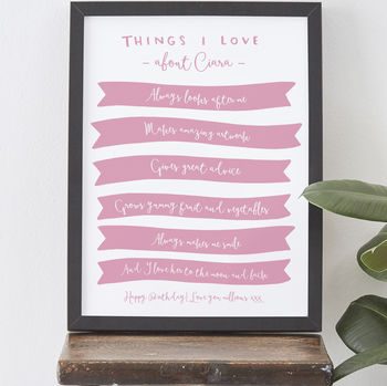 Things I Love About Girlfriend Print, 2 of 3