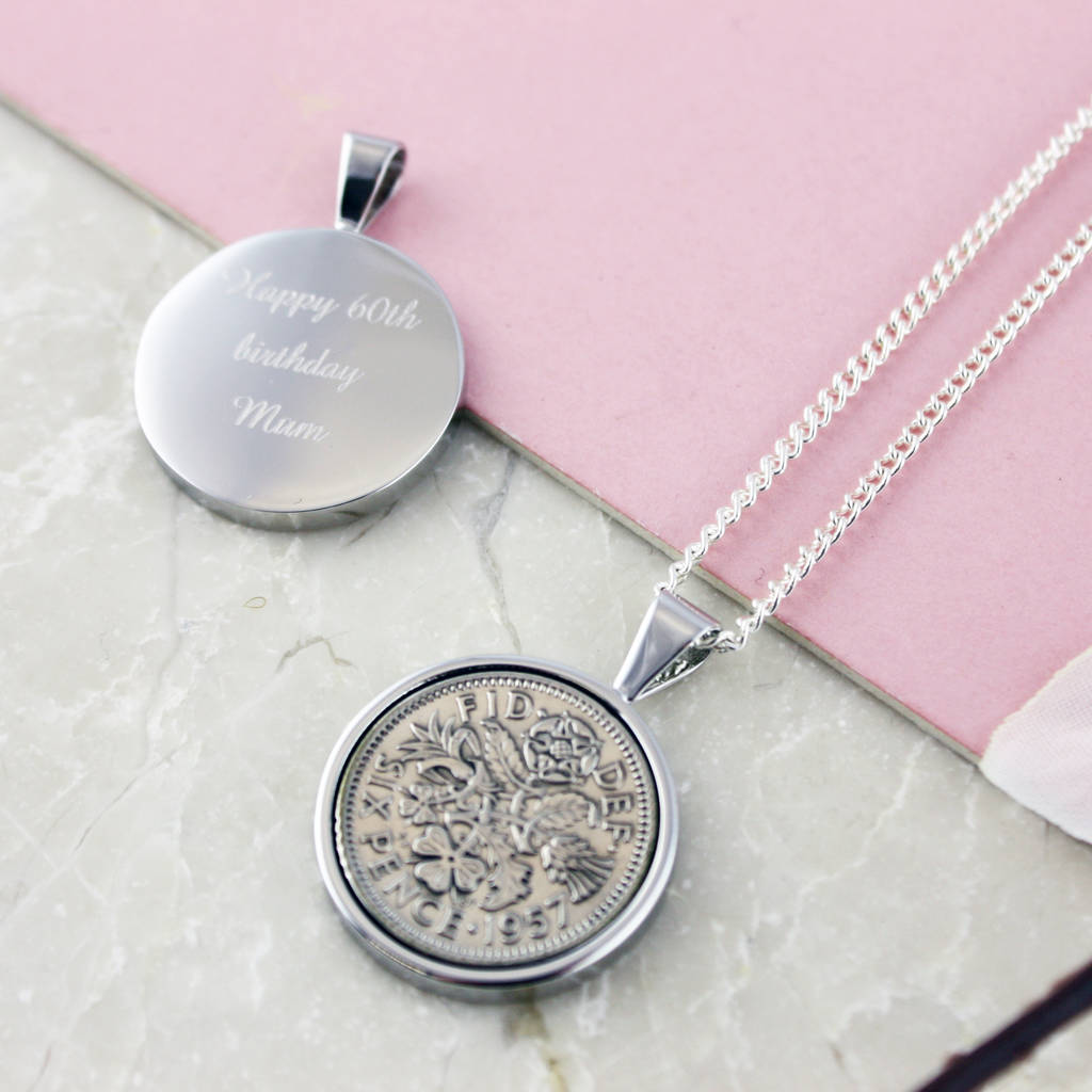 Colgante Redondo 1959 Lucky Sixpence 63rd Birthday Plus A México - Foto 5