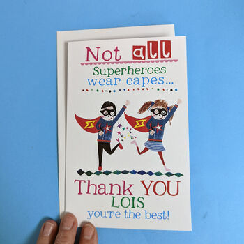 Personalised Superhero Teacher Card, 10 of 12