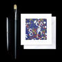 Set Of Four Hand Painted Greeting Cards 'Ring Nine', thumbnail 1 of 6