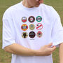 Nottingham Forest Football Beer Mats Oversized T Shirt, thumbnail 5 of 10