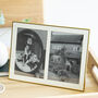 Double Aperture Brass Fine Photo Frame, thumbnail 4 of 6