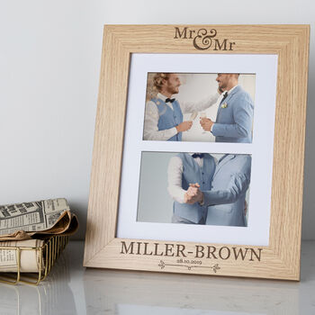 Personalised Mrs And Mrs Wedding Photo Frame, 4 of 4