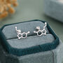 Sterling Silver Serotonin Molecule 16 G Flat Back Labret Earrings, thumbnail 5 of 12