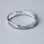 Sterling Silver Adjustable Double Band Ring, thumbnail 3 of 6