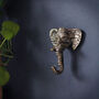 Gold Elephant Hook Trunk Down, thumbnail 1 of 2