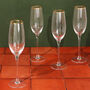 G Decor Set Of Four Aurora Champagne Flutes Glasses, thumbnail 2 of 6